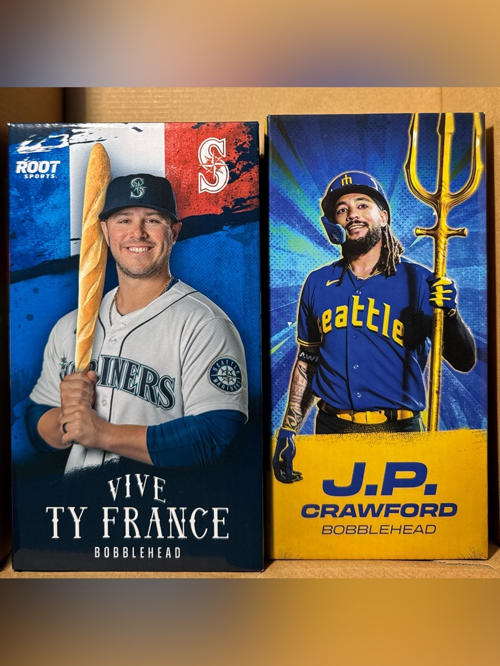 Seattle Mariners Ty France and J.P. Crawford Bobblehead + Ty and J.P. Poster